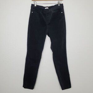 J. Jill Womens Corduroy Pants Est Size M? 31" Waist Black Skinny Pull On
